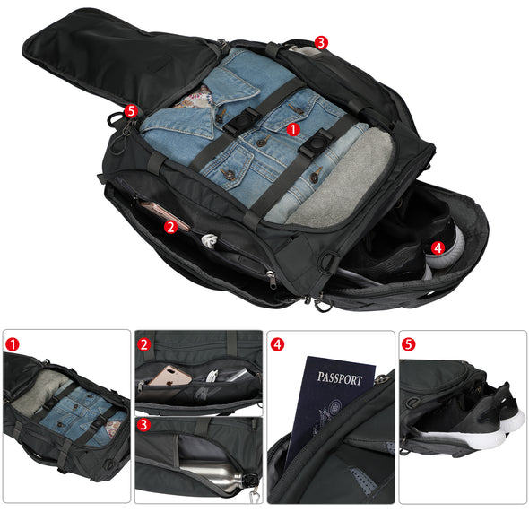 Hynes Eagle Duffel Backpack Gym Sports Bag