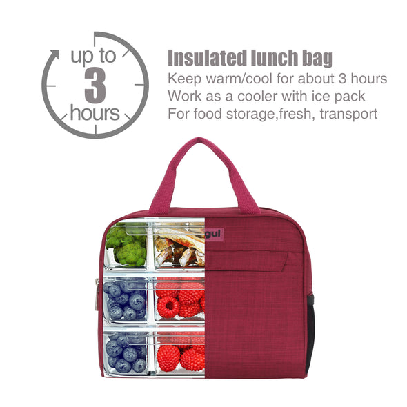 Veegul Insulated Lunch Tote Bag
