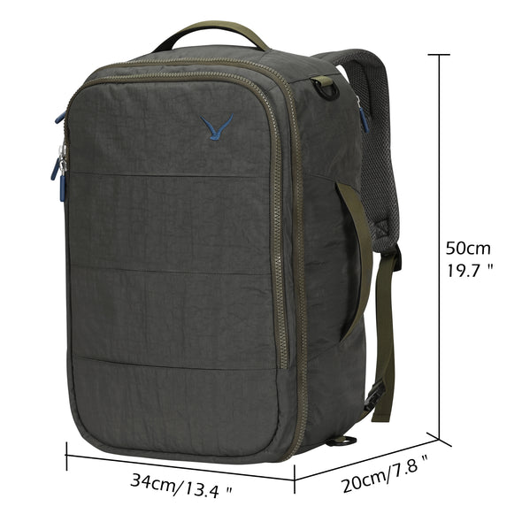 Hynes Eagle 36L Carry on Backpack with RFID Blocking Pocket Weekender Cabin Bag
